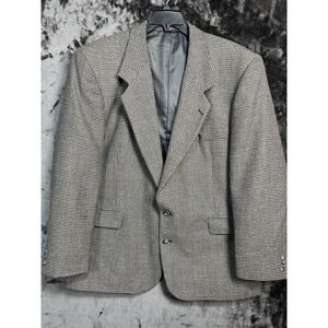 Vintage Jeffrey Banks Men's 48R Alpaca Lambswool Houndstooth Coat